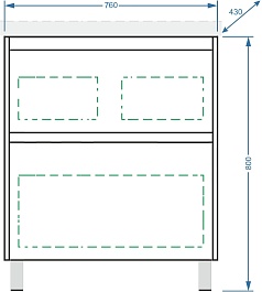 Stella Polare Тумба под раковину Рене 80 дуб вотан/серый – фотография-6